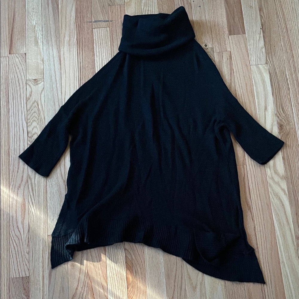 Dakota Turtleneck Sweater Womens Medium Black Ribbed Knit Minimalist Capsule